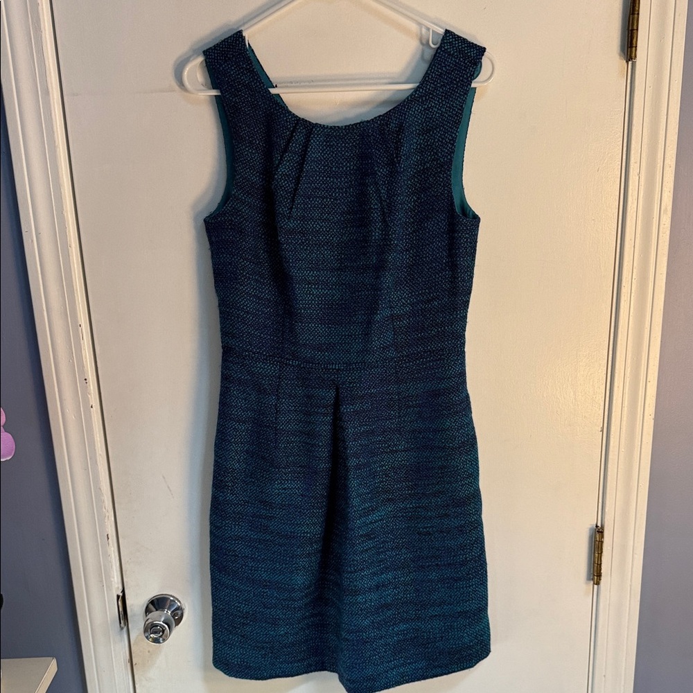 Trina Turk Teal Textured Mini Dress